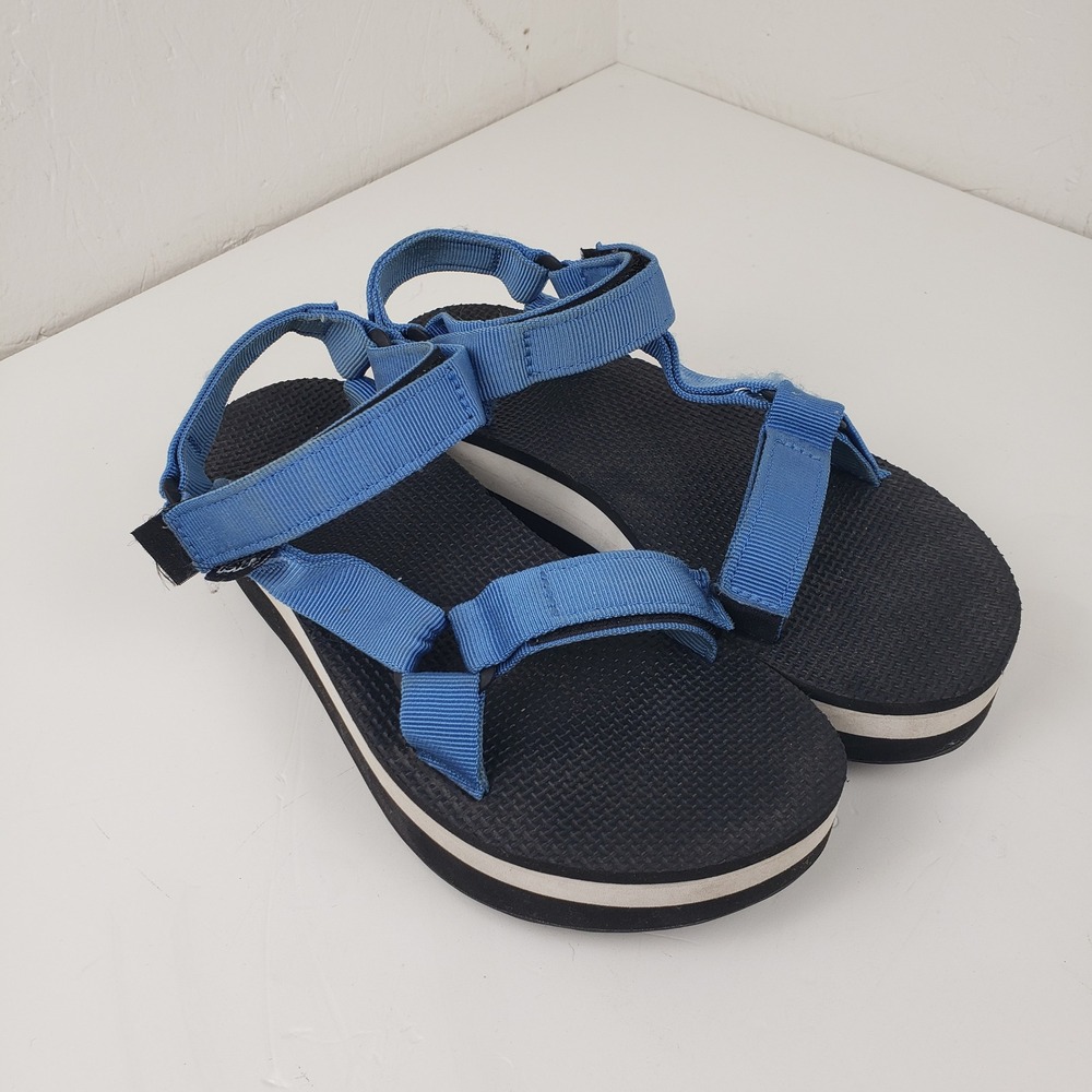 Teva Flatform Universal‎ Blue Black Platform Sandals 1008844 Womens 8